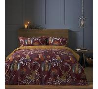 furn. Parure de lit avec Housse de Couette - Motif de Faune de la forêt - Rouille, Super King Size