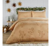 furn. Parure de lit capitonnée en Pain d'épices Duvet Day - Douce et Confortable, idéale pour Les fêtes (Gingembre - Super King)