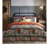 furn. Christmas Spirit Single Duvet Set Green