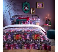 furn. Parure de lit Halloween Creepy Town - Charbon - Très Grand lit, Gris