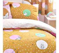 furn. Peter Rabbit™ Dotty Double Duvet Cver Set, Polyester, Cotton, Ochre