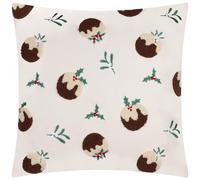 furn. Puddings Coussin Garni de Polyester - Coussin décoratif texturé touffeté de Noël avec Revers en Velours (Multicolore - 45x45cm)