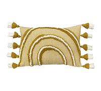 furn. Rainbow Tuft Housse de Coussin en Coton Ocre 30 x 50 cm