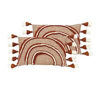 furn. Rainbow Tuft Lot de 2 Coussins Garnis de Polyester