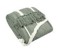 furn. Rainbow Tuft Throw, Cotton, Grey