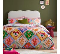 furn. Seraphine Jeu De Housse De Couette - Réversible Géométrique Mythique Céleste Entretien Facile Mélange De Coton Literie (Multicolore - King UK Standard - 230x220cm)