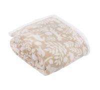 furn. Skandi Woodland Jeté - Couverture Polaire Sherpa Motif Animaux des Bois scandinaves (Sable - 140x180cm)