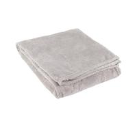 furn. Snowflakes Jeté- Flanelle avec Motif Flocons de Neige en Relief (Gris - 140x180cm)
