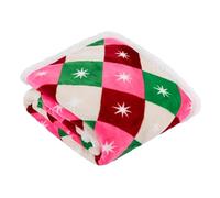 furn. Star Sherpa Jeté - Couverture Polaire Douce à Carreaux géométriques (Multicolore - 140x180cm)