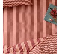 furn. The Ultimate Stripe Drap-Housse - Drap De Lit en Polycoton À Rayures Fines Ton sur Ton (Smoothie À La Framboise - Super King - 180x200x32cm)