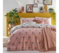 furn. Theia Super King Duvet Cover Set, Cotton, Polyester, Blush