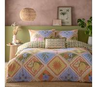 furn. Tropicala Parure De Lit - Réversible Vacances Pastel Tropicales Polycoton (Multicolore - Simple - 137x200cm)