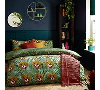 furn. Untamed Duvet Cover Set, Polycotton, Green, King