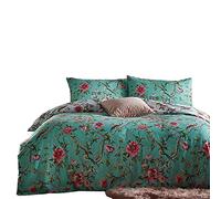 furn. Vintage Chinoiserie Double Housse de Couette, Coton, Polyester, Jade