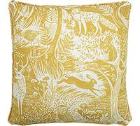furn. Woodland Scandi Housse de Coussin, Polyester, Lin, Ocre