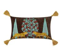 furn. Wylder Tropics Aritra Housse de Coussin en Velours Brodé - Multicolore - 30x50cm