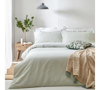 Ensemble de Housse de Couette 100% Coton à Rayures mélangées Yard Hebden - Eucalyptus - Simple