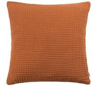 furn. Yard Lark Housse De Coussin - Doux Minimaliste Texturé Mousseline Coton Étui Décoratif (Pécan - 45x45cm)