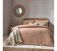 Yard Lark Muslin Cotton Duvet Cover Set, Pink Clay