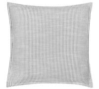 furn. Yard Truro Striped Housse De Coussin - Rayures Classiques 100% Coton Texture Slub Bord Oxford Étui Décoratif (Gris - 45x45cm)