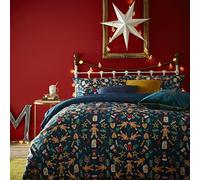furn. Yuletide Treats Duvet Cover Set, Navy, Single