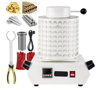 Furnace Electric Gold Melting Furnace, 2000 W Gold Melting Oven, 1150℃/2102℉ PID Smelter Digital Metal Melting Furnace with Graphite for Melting Gold Silver Aluminium Cuivre (C,2kg)