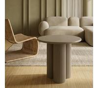 Furnhouse Flow | Table basse | MDF laqué mat | Ronde Ø 50 cm, H 55 cm | Beige - Design salon moderne