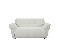 Furnhouse Lima Canapé 2 places crème beige - Design moderne - Housse en tissu de qualité supérieure - Pieds en métal - Rembourrage confortable à ressorts - Canapé de salon confortable et élégant