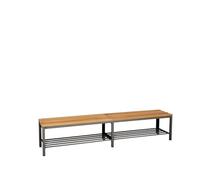 furni24 Banc, Anthracite, 200 cm mit Schuhrost