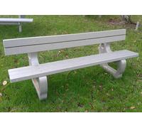 FurniPak Banc d’extérieur en composite Polymab recyclé - 180 x 60 x 75 cm - BCRD