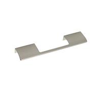 Furnipart Barre de poignée Edege Urban LA 2 x 32 mm - Poignée profilée pour tiroirs - Largeur 200 mm, effet aluminium et acier inoxydable
