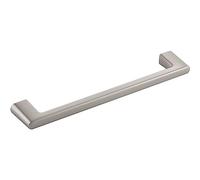 Furnipart Diner LA Poignée de meuble élégante en zinc moulé sous pression Effet acier inoxydable 160 mm Largeur 180 mm