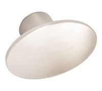 Furnipart Poignée de meuble en forme de dôme - 50 x 36 mm - Forme ovale - Idéal comme bouton de tiroir - En zinc moulé sous pression - Effet acier inoxydable