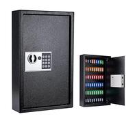 Furnishh Boîte à clés murale en métal à verrouillage numérique pour clés de voiture, hôtel, clés de maison avec 60 crochets et étiquettes