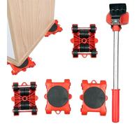 Furniture | 4 Wheel Rollers and Height Lifting Bar | Furniture Riser Kit for 150kg/330lbs Couches Sofas Cupboards Closets