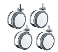 Furniture Casters PU Wheels 3 Inch M12x25 Screw Mute 4Pcs Casters