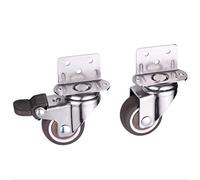 Furniture Casters Wheels Soft Swivel Caster Quite Roller Wheels for Trolley Wheels Household Accessory 6Pcs Casters(1.5 Inch)