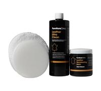 Furniture Clinic Kit de Restauration du Cuir, Comprend Un baume recolorant, Un Produit nettoyant, Une éponge et Un Chiffon, pour Meubles, sièges de Voiture, Chaussures et Sacs, Blanc