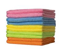 Furniture Clinic Lot de 10 Chiffons Microfibre Non Pelucheux Multicolores réutilisables et lavables