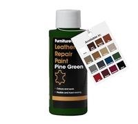Furniture Clinic Peinture et teinture pour réparation du cuir | Colorant auto-scellant pour des réparations rapides et faciles | Convient aux canapés, sièges de voiture - Vert Pin 50ml