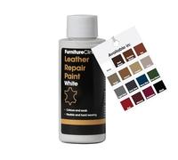 Furniture Clinic Peinture et teinture pour réparation du cuir | Colorant auto-scellant pour des réparations rapides et faciles | Convient aux canapés, sièges de voiture - Blanc 50ml