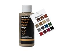 Furniture Clinic Peinture et teinture pour réparation du cuir | Colorant auto-scellant pour des réparations rapides et faciles | Convient aux canapés, sièges de voiture - Beige 50ml