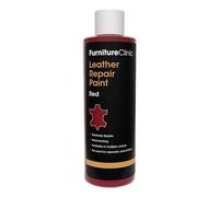 Furniture Clinic Peinture et teinture pour réparation du cuir | Colorant auto-scellant pour des réparations rapides et faciles | Convient aux canapés, sièges de voiture - Rouge 250ml