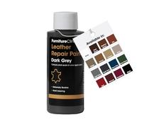 Furniture Clinic Peinture et teinture pour réparation du cuir | Colorant auto-scellant pour des réparations rapides et faciles | Convient aux canapés, sièges de voiture - Gris Foncé 50ml