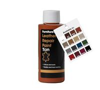 Furniture Clinic Peinture et teinture pour réparation du cuir | Colorant auto-scellant pour des réparations rapides et faciles | Convient aux canapés, sièges de voiture - Brun Clair 50ml