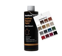 Furniture Clinic Peinture et teinture pour réparation du cuir | Colorant auto-scellant pour des réparations rapides et faciles | Convient aux canapés, sièges de voiture - Marron Foncé 250ml