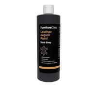 Furniture Clinic Peinture et teinture pour réparation du cuir | Colorant auto-scellant pour une retouche rapide et facile | Convient aux canapés et sièges de voiture en cuir - Gris Foncé 500ml