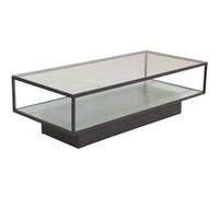 Table basse en verre et acier Maglehem