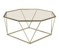 Furniture Fashion - Table basse octogonale en verre Osterlen Cuivre G