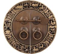 Furniture Handle Brass Double Door Chinese Style Retro Round Handles Dressing Table Wardrobe Wardrobe Wine Drawer Antique Knobs